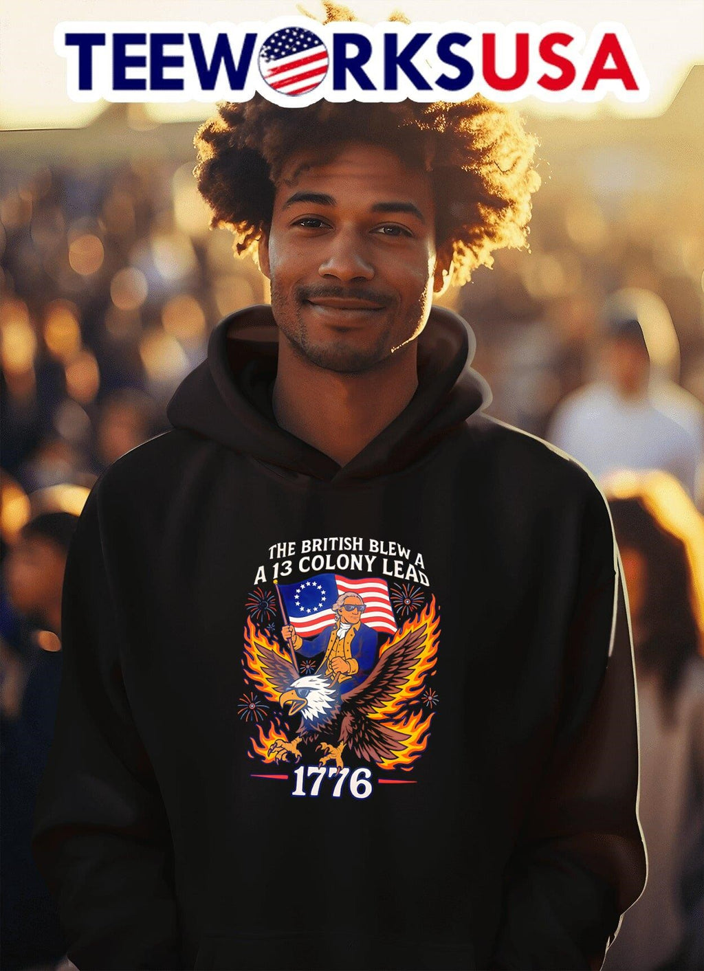 The British blew a 13 colony lead 1776 - Adult & Kids T-Shirts, Sweatshirts & Hoodies apparel design preview 2
