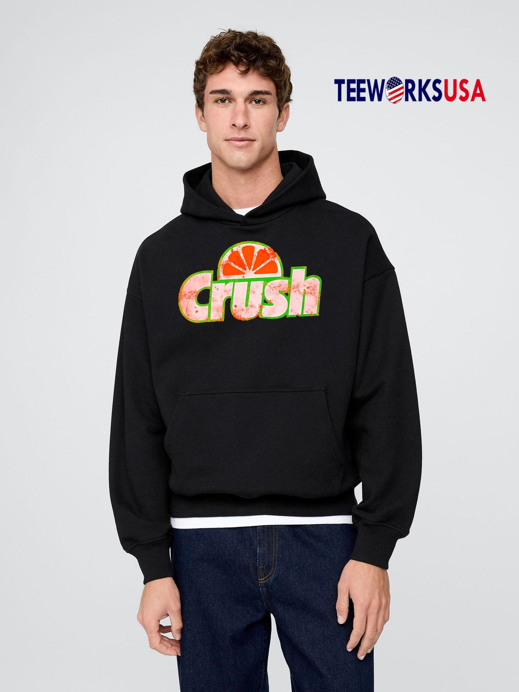 Faded Orange Crush Soda retro - Adult & Kids T-Shirts, Sweatshirts & Hoodies apparel design preview 2