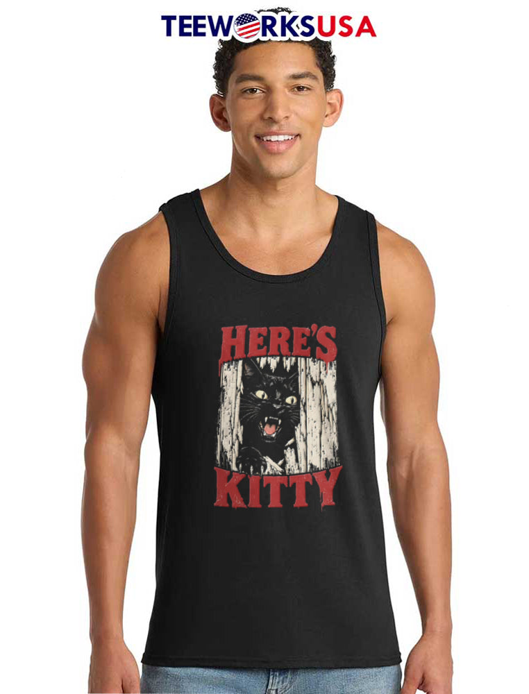 Heres Kitty black cat halloween - Adult & Kids T-Shirts, Sweatshirts & Hoodies apparel design preview 6