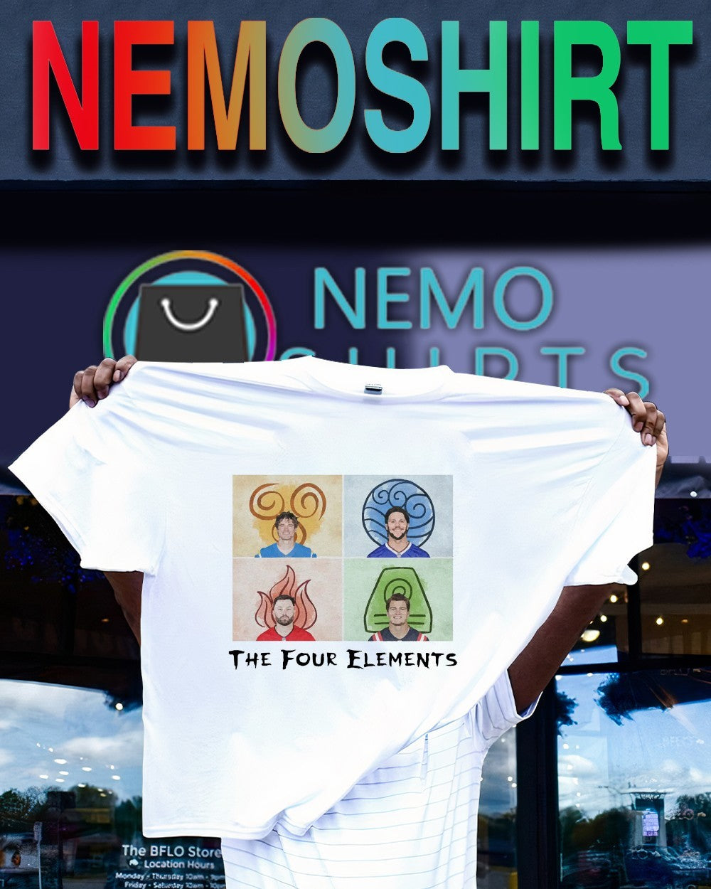The four quarterbacks elements - Adult & Kids T-Shirts, Sweatshirts & Hoodies apparel design preview 1