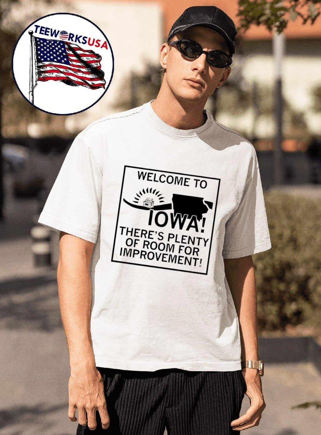 Welcome to Iowa there's plenty of room for - Adult & Kids T-Shirts, Sweatshirts & Hoodies apparel design preview 1