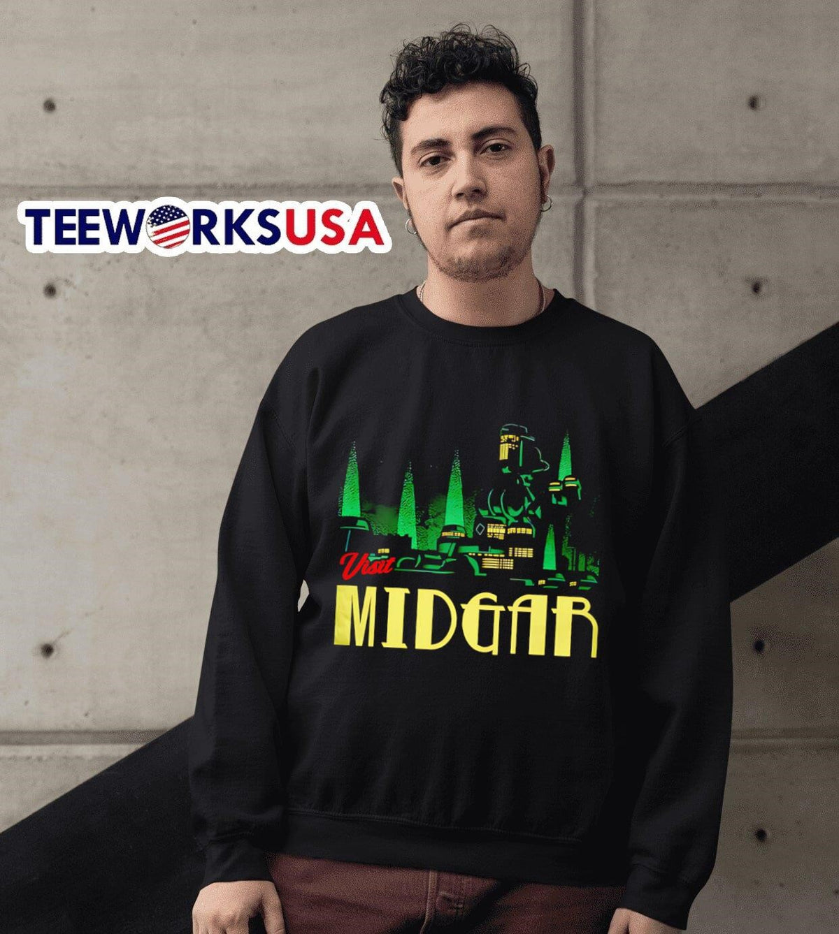 Visit Midgar Final Fantasy - Adult & Kids T-Shirts, Sweatshirts & Hoodies apparel design preview 3