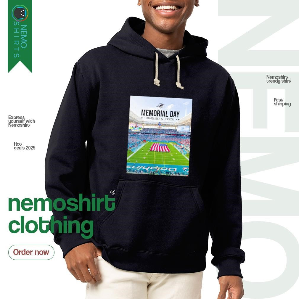 Memorial day remember and honor Miami Dolphins - Adult & Kids T-Shirts, Sweatshirts & Hoodies apparel design preview 2