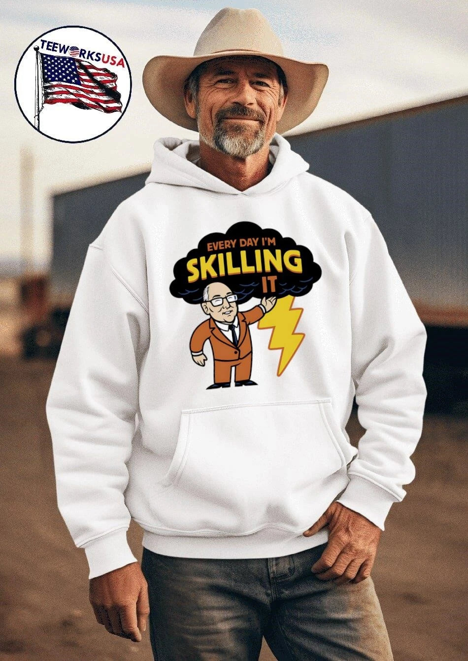 Every Day I'm Skilling It Man In Suit - Adult & Kids T-Shirts, Sweatshirts & Hoodies apparel design preview 2