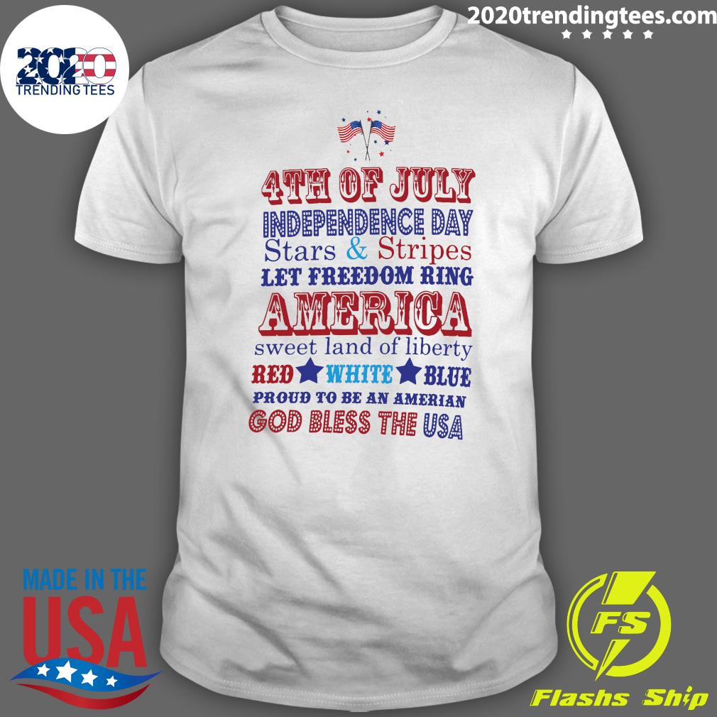 4th Of July Independence Day Stars And Stripes Let - Adult & Kids T-Shirts, Sweatshirts & Hoodies apparel design preview 1