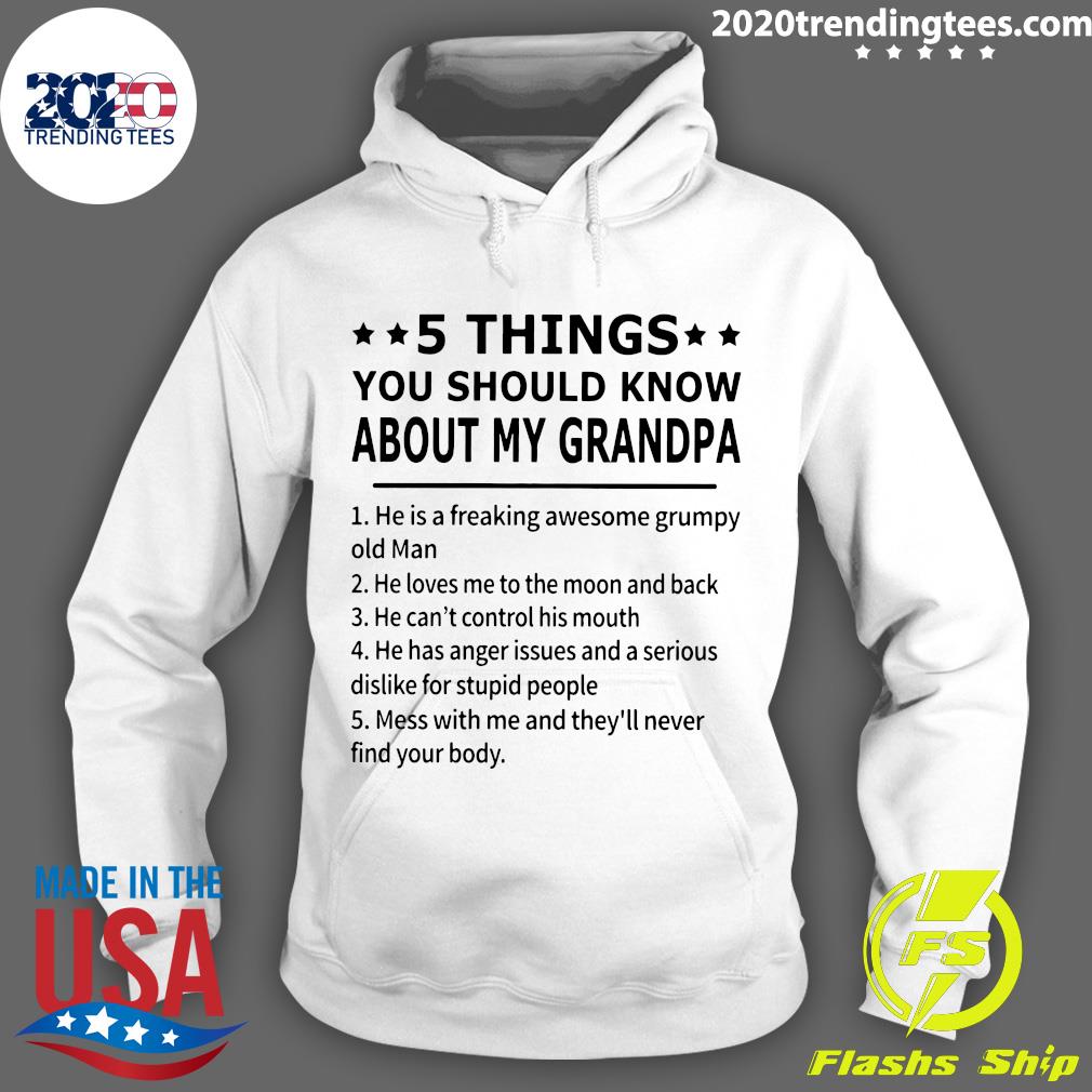 5 Things You Should Know About My Grandpa - Adult & Kids T-Shirts, Sweatshirts & Hoodies apparel design preview 2