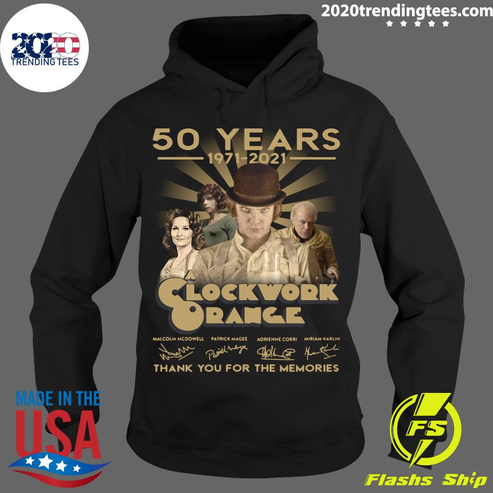 50 Years 1971 2021 Clockwork Orange Signatures Thank - Adult & Kids T-Shirts, Sweatshirts & Hoodies apparel design preview 2