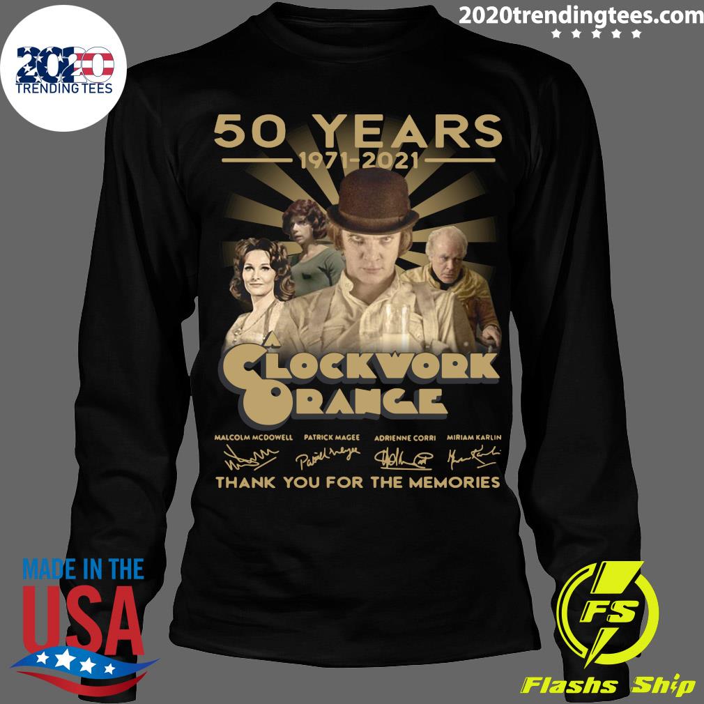 50 Years 1971 2021 Clockwork Orange Signatures Thank - Adult & Kids T-Shirts, Sweatshirts & Hoodies apparel design preview 4