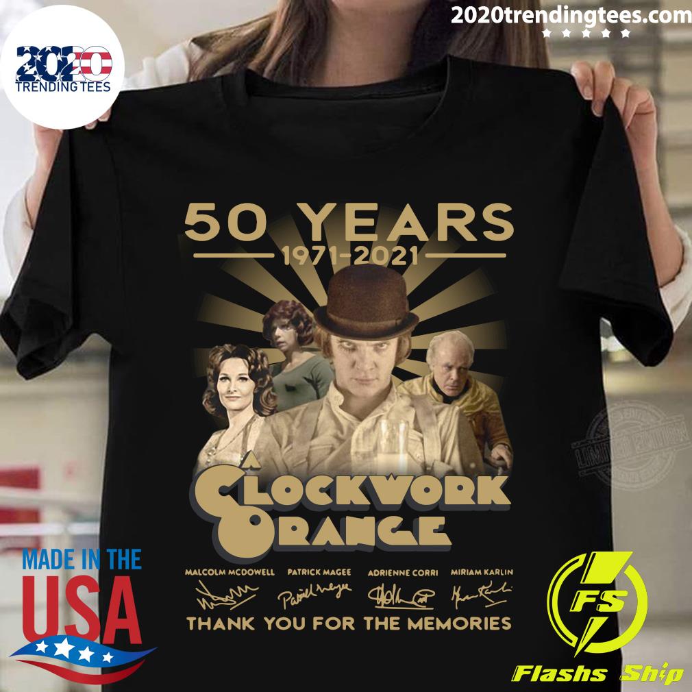 50 Years 1971 2021 Clockwork Orange Signatures Thank - Adult & Kids T-Shirts, Sweatshirts & Hoodies apparel design preview 1