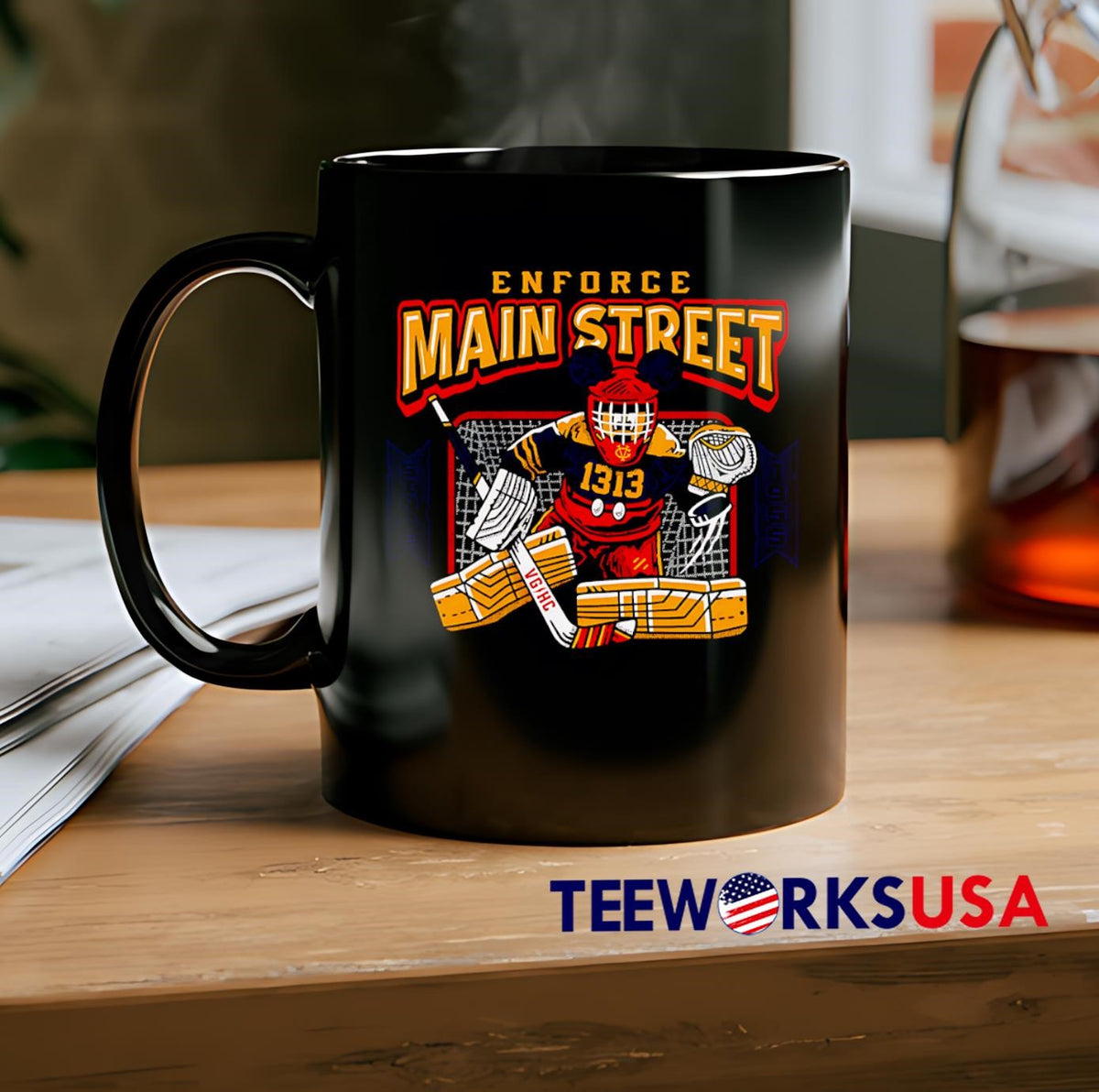 Enforce Main Street 1313 hockey - Adult & Kids T-Shirts, Sweatshirts & Hoodies apparel design preview 2