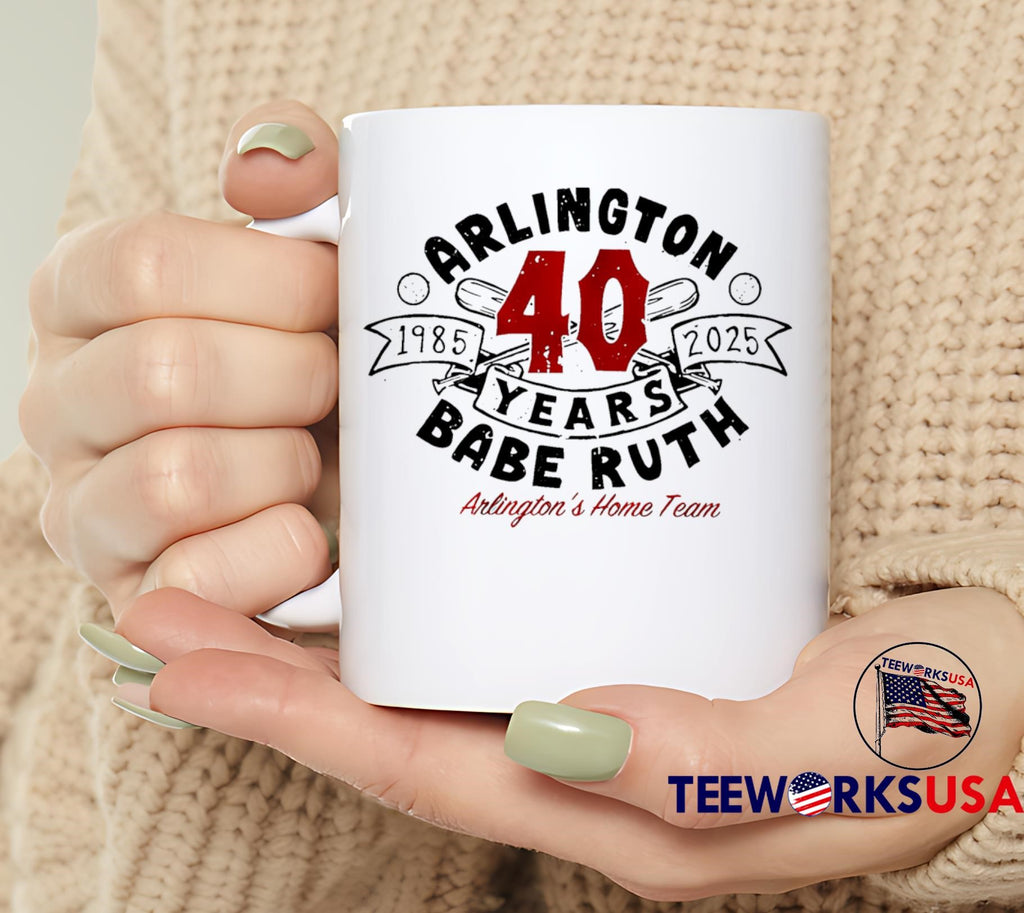 Arlington Babe Ruth 40th Anniversary 1985 2025 - Adult & Kids T-Shirts, Sweatshirts & Hoodies apparel design preview 6