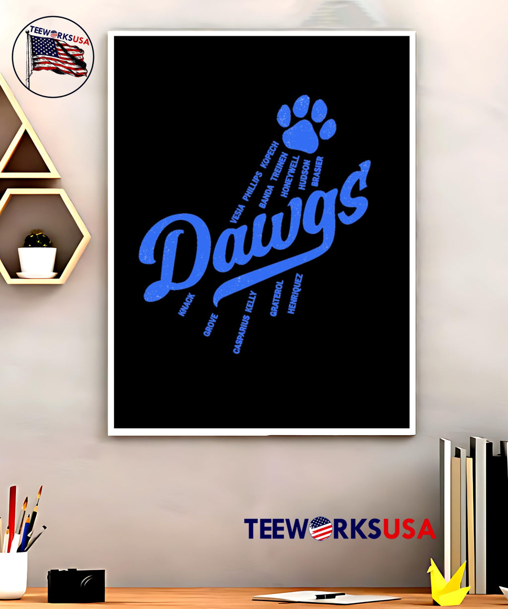 Bullpen Dawgs Los Angeles Dodgers - Adult & Kids T-Shirts, Sweatshirts & Hoodies apparel design preview 5