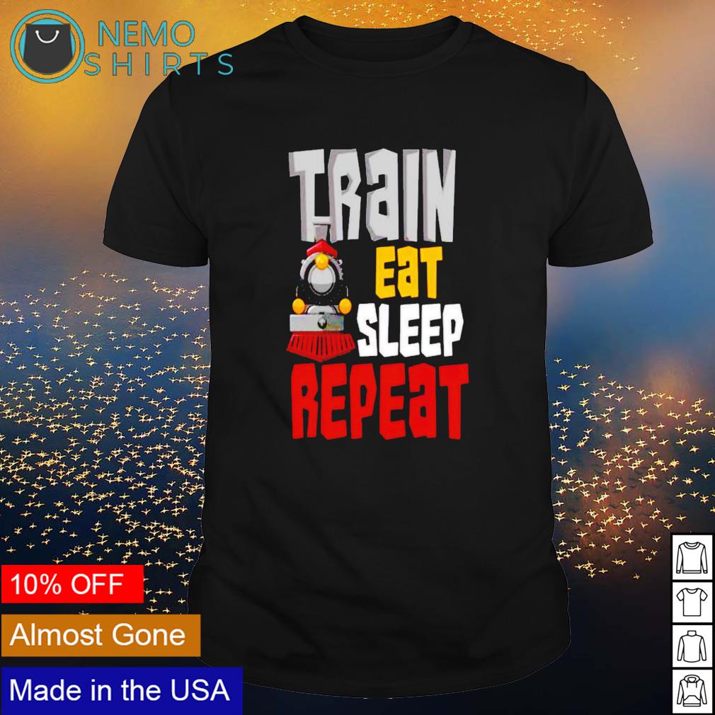 Train eat sleep repeat - Adult & Kids T-Shirts, Sweatshirts & Hoodies apparel design preview 1