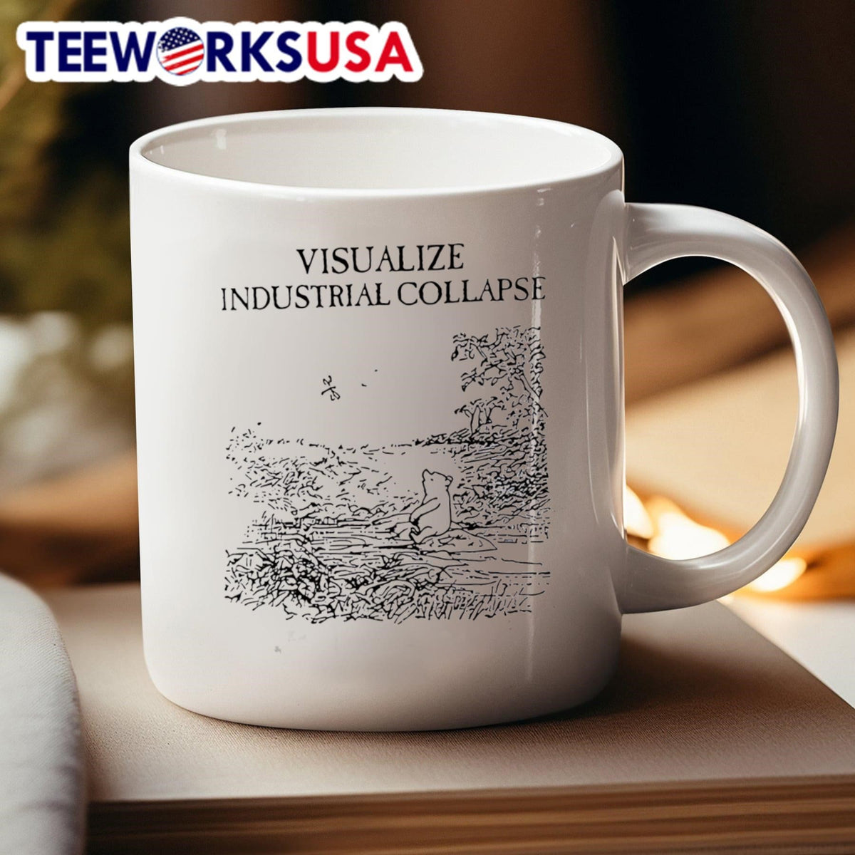Visualize Industrial Collapse bear - Adult & Kids T-Shirts, Sweatshirts & Hoodies apparel design preview 4