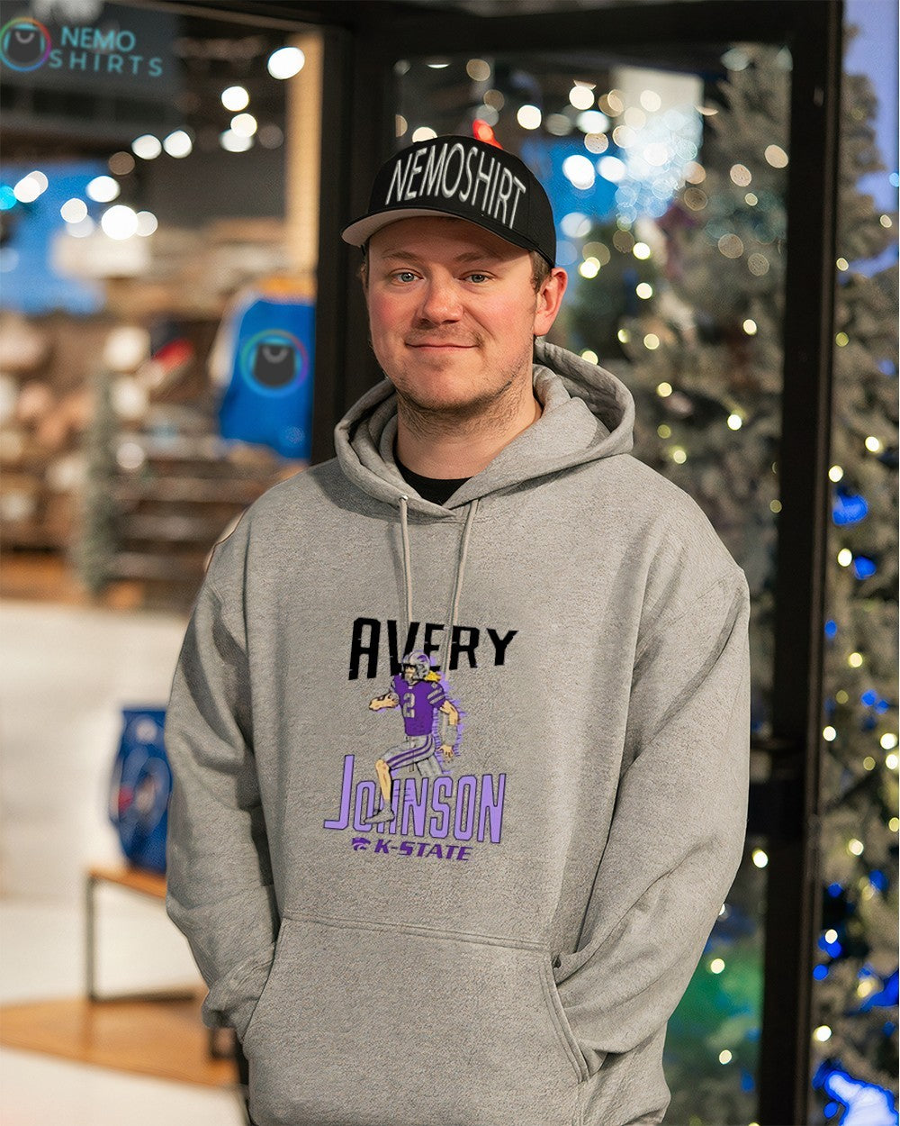 Avery Johnson Kansas State Wildcats football - Adult & Kids T-Shirts, Sweatshirts & Hoodies apparel design preview 3