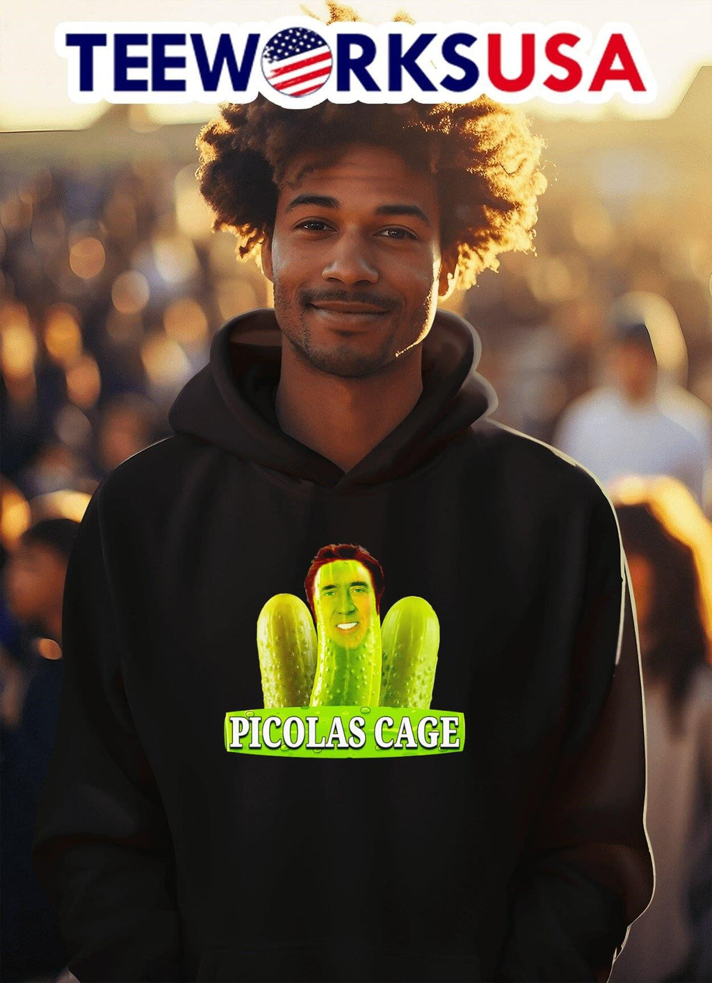 Picolas Cage pickle - Adult & Kids T-Shirts, Sweatshirts & Hoodies apparel design preview 2