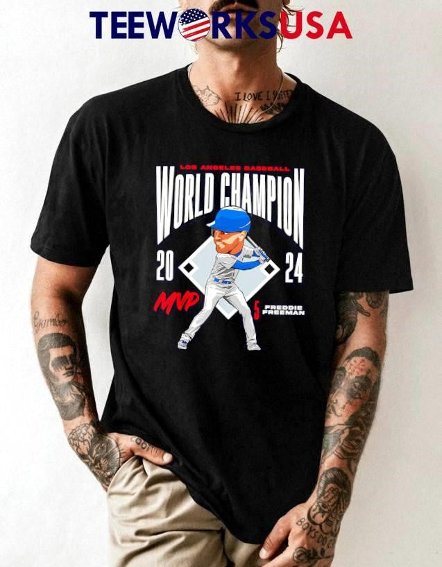 Freddie Freeman #5 Los Angeles Baseball MVP 2024 - Adult & Kids T-Shirts, Sweatshirts & Hoodies apparel design preview 1