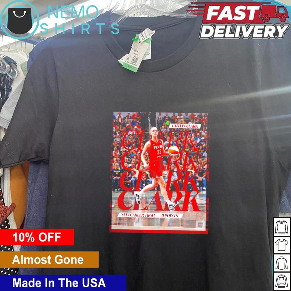 Caitlin Clark Indiana Fever new career high 31 points - Adult & Kids T-Shirts, Sweatshirts & Hoodies apparel design preview 5