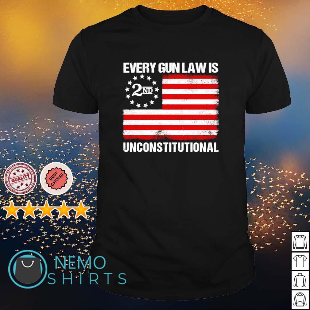 2nd American flag every gun law is unconstitutional - Adult & Kids T-Shirts, Sweatshirts & Hoodies apparel design preview 1