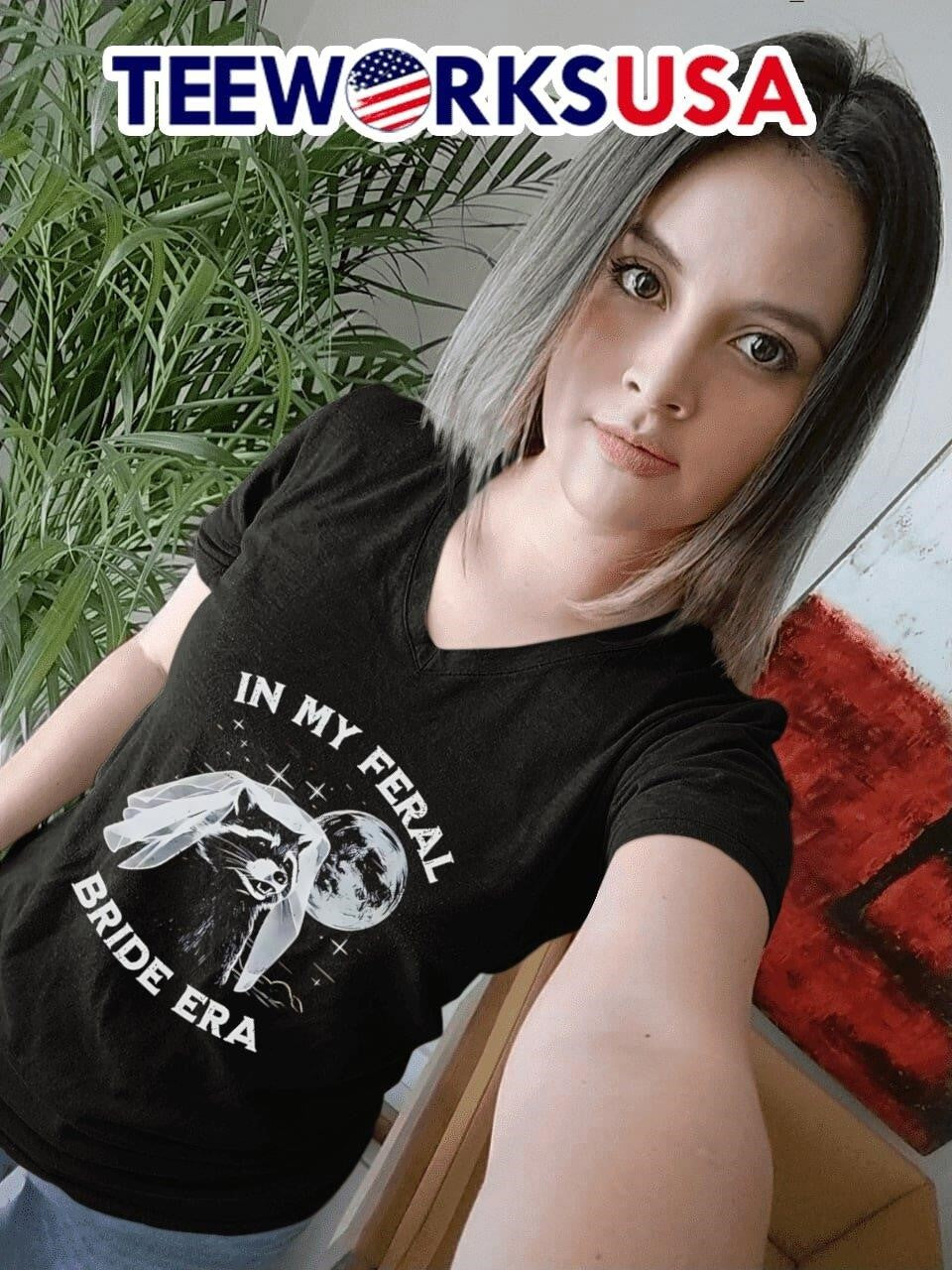 Raccoon in my feral bride era - Adult & Kids T-Shirts, Sweatshirts & Hoodies apparel design preview 4