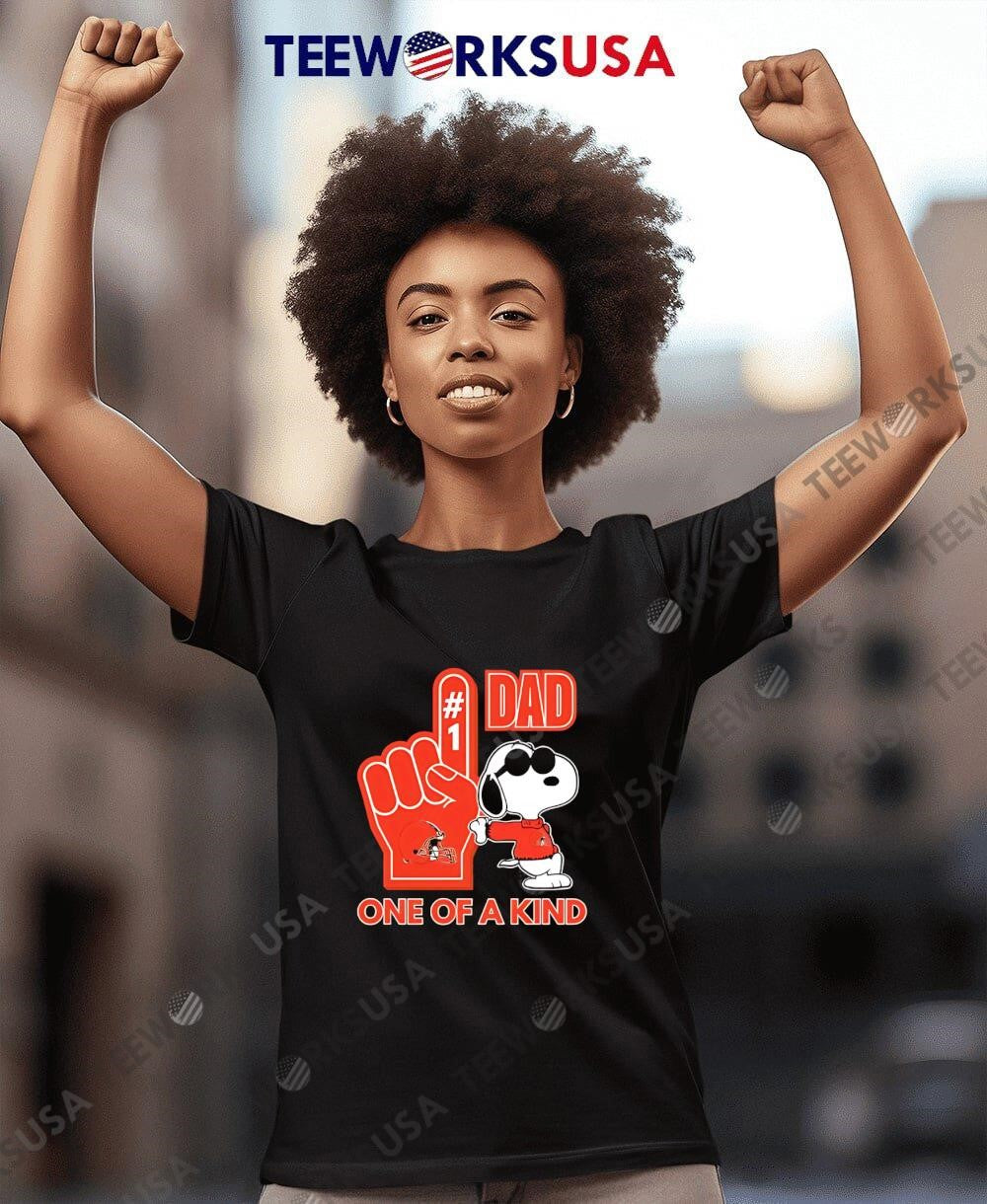 Snoopy Cleveland Browns #1 DAD One of A Kind - Adult & Kids T-Shirts, Sweatshirts & Hoodies apparel design preview 8