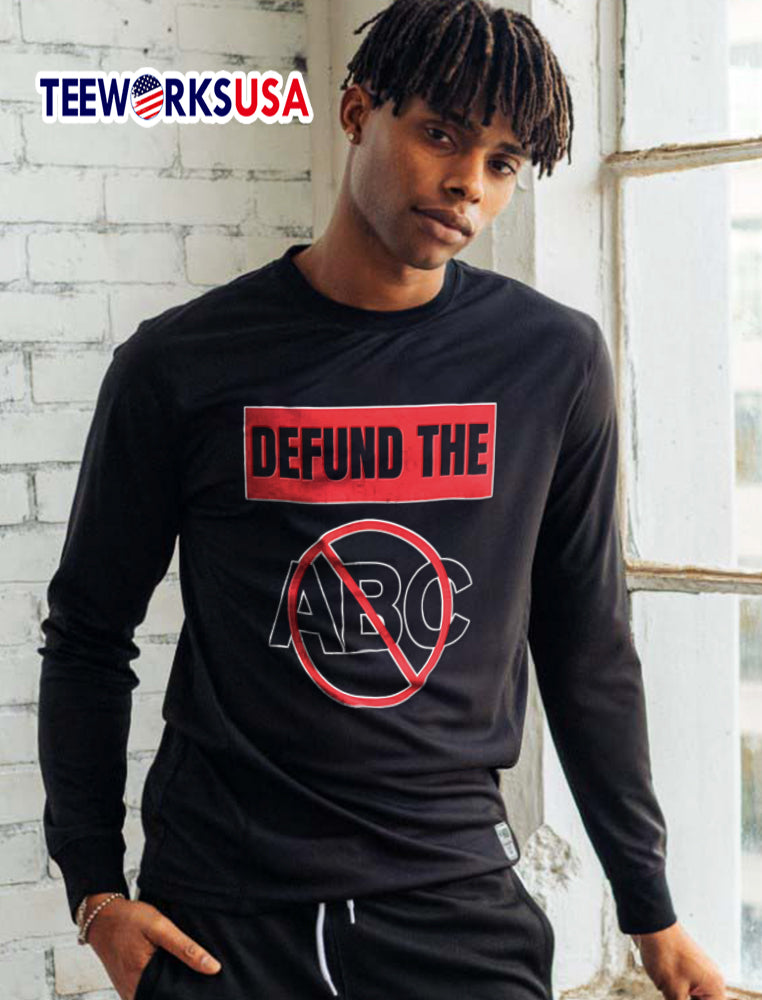 Defund The Abc Text Red Box Prohibition Symbol - Adult & Kids T-Shirts, Sweatshirts & Hoodies apparel design preview 5
