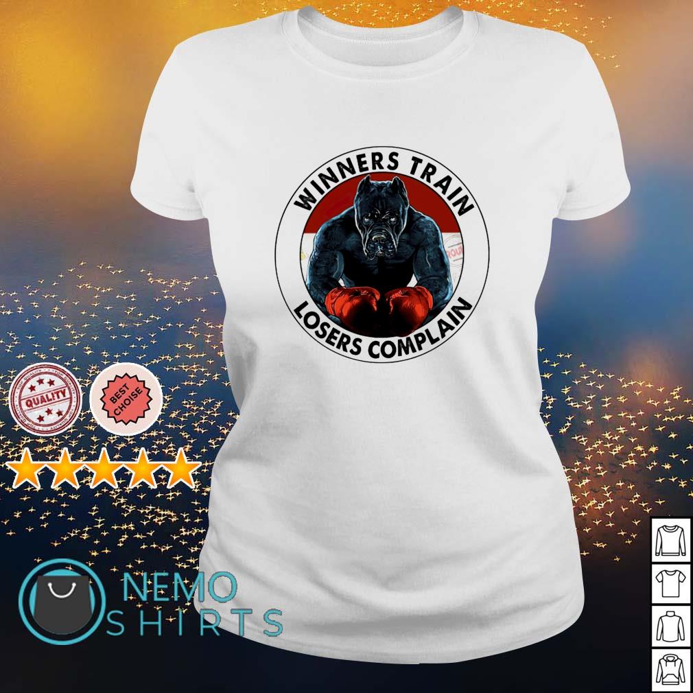 Pit bull winners train losers complain - Adult & Kids T-Shirts, Sweatshirts & Hoodies apparel design preview 3