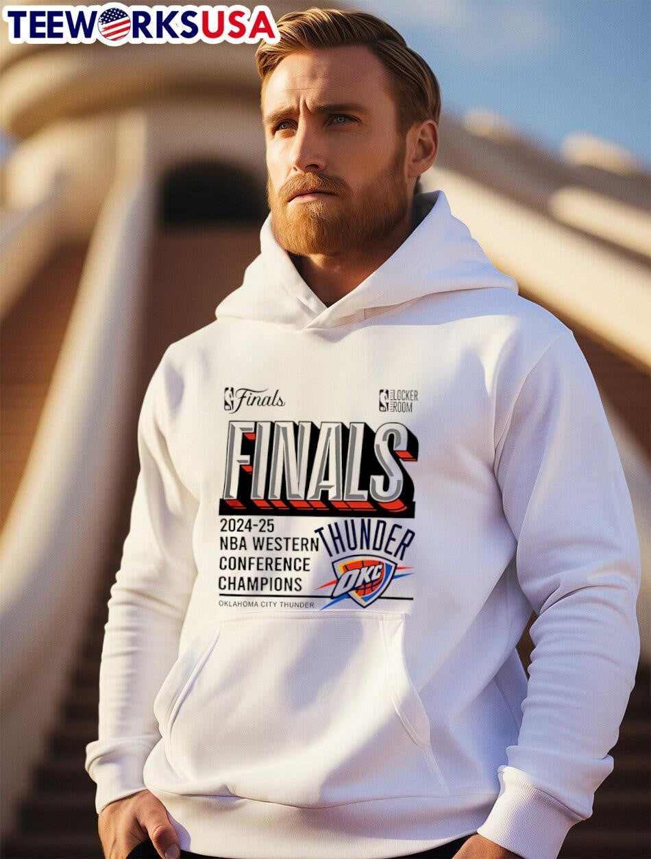 Oklahoma City Thunder Fanatics Steel 2025 Western - Adult & Kids T-Shirts, Sweatshirts & Hoodies apparel design preview 2