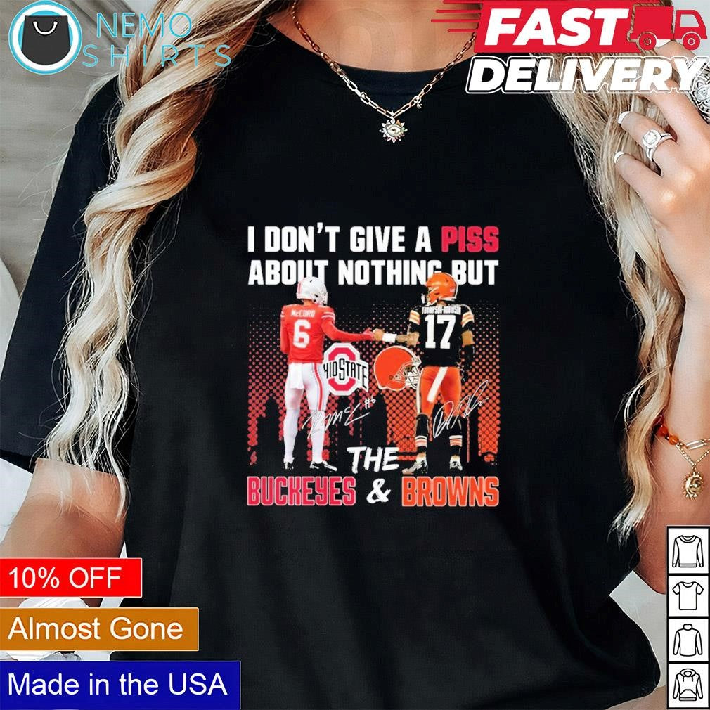 I don't give a piss about nothing but the Buckeyes - Adult & Kids T-Shirts, Sweatshirts & Hoodies apparel design preview 1