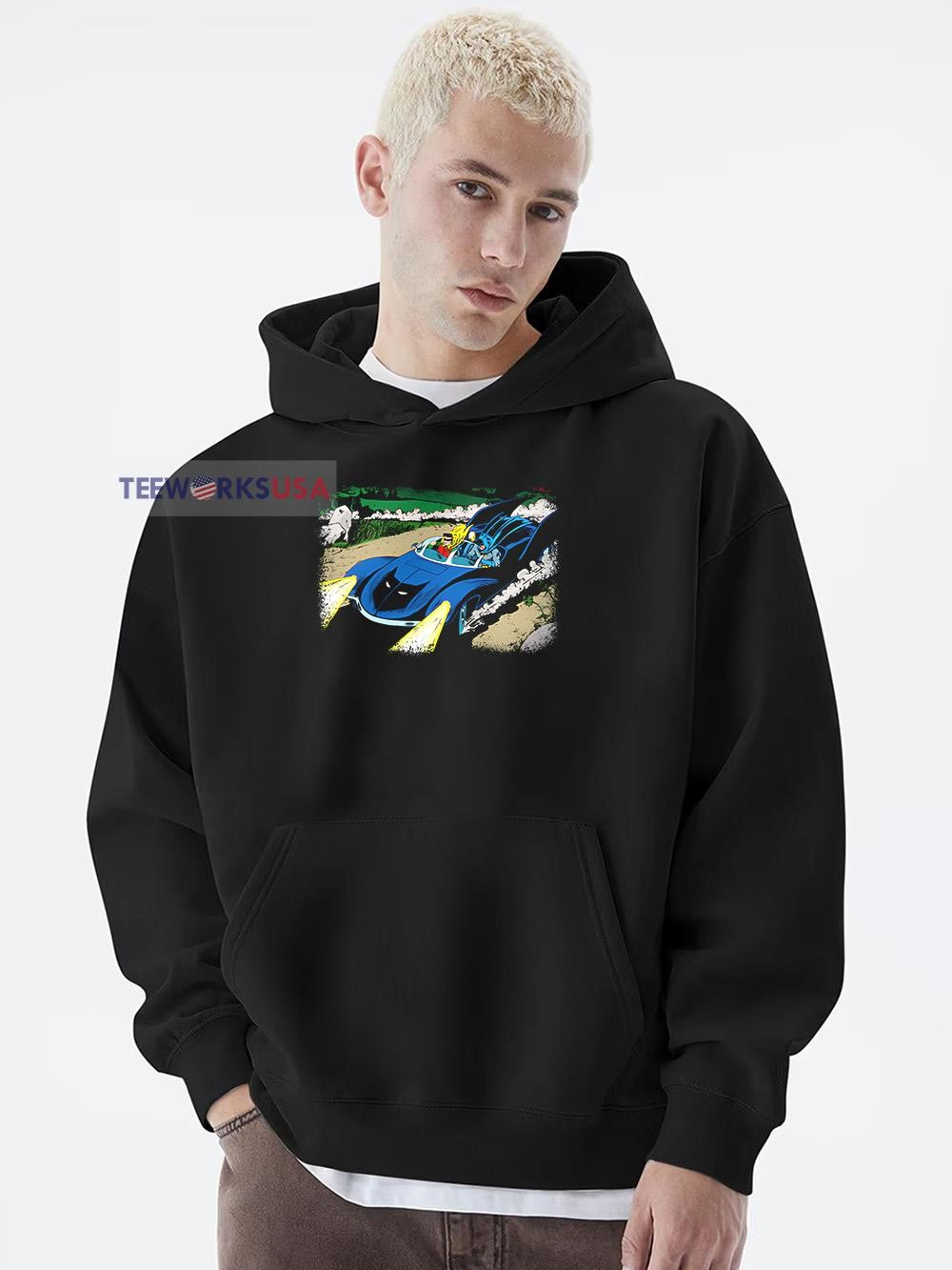 Batman Silver Age Batmobile - Adult & Kids T-Shirts, Sweatshirts & Hoodies apparel design preview 2
