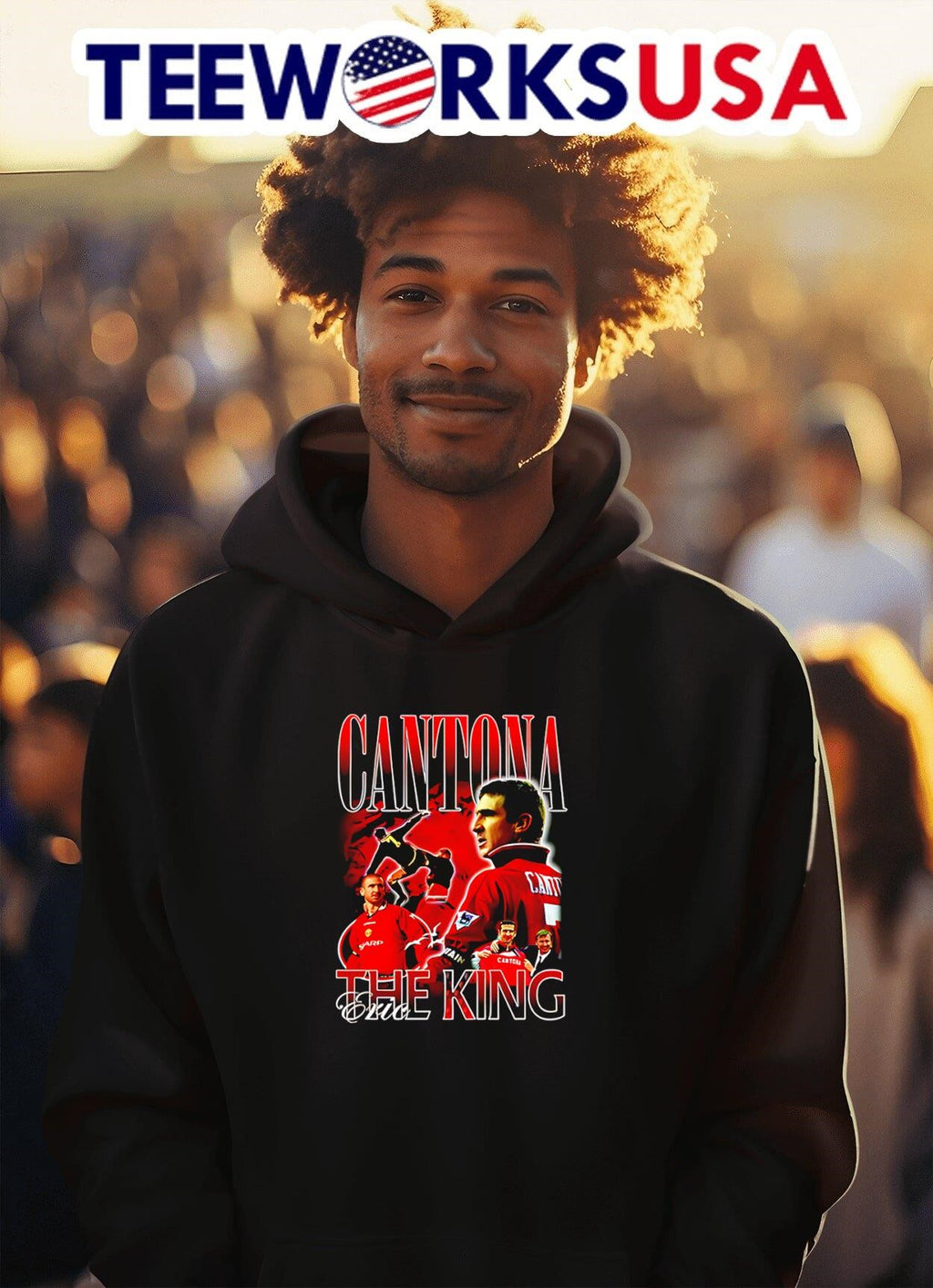 The King x Eric Cantona graphic - Adult & Kids T-Shirts, Sweatshirts & Hoodies apparel design preview 2