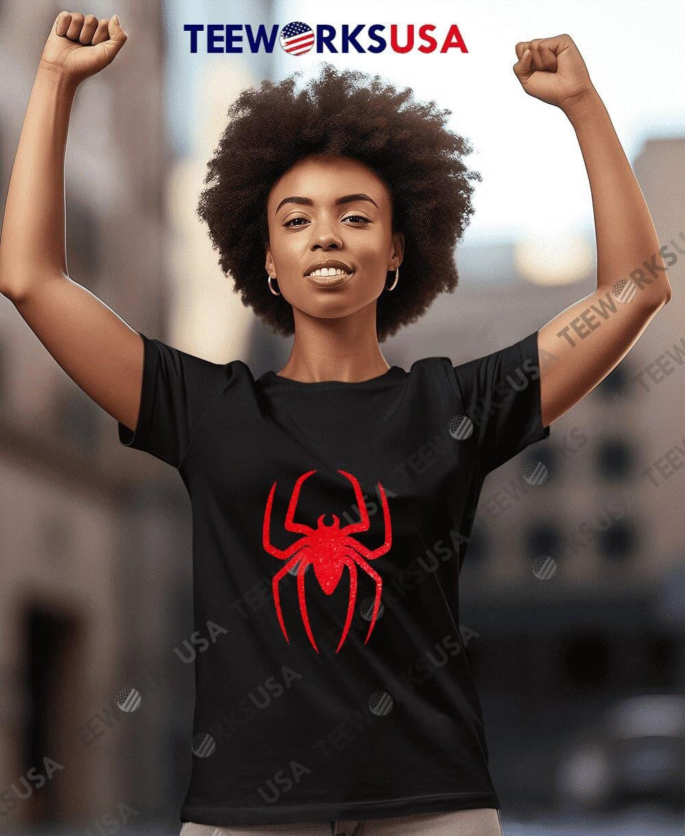 Glitter Spider red - Adult & Kids T-Shirts, Sweatshirts & Hoodies apparel design preview 7