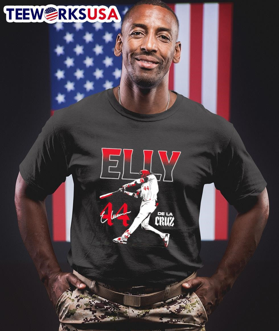 Elly De La Cruz Dynamic Attack Cincinnati Reds - Adult & Kids T-Shirts, Sweatshirts & Hoodies apparel design preview 1
