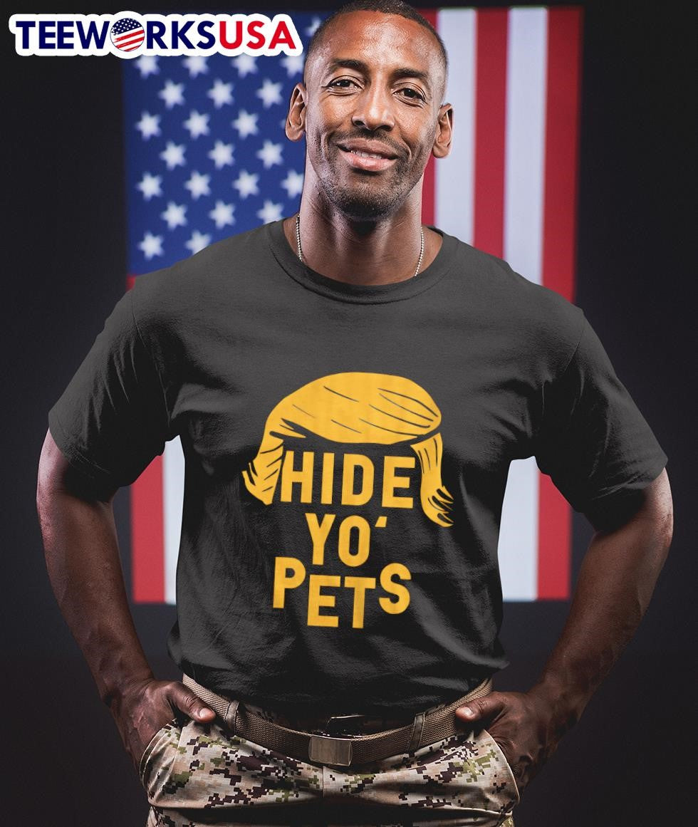 Hide Yo Pets Trump hair - Adult & Kids T-Shirts, Sweatshirts & Hoodies apparel design preview 1