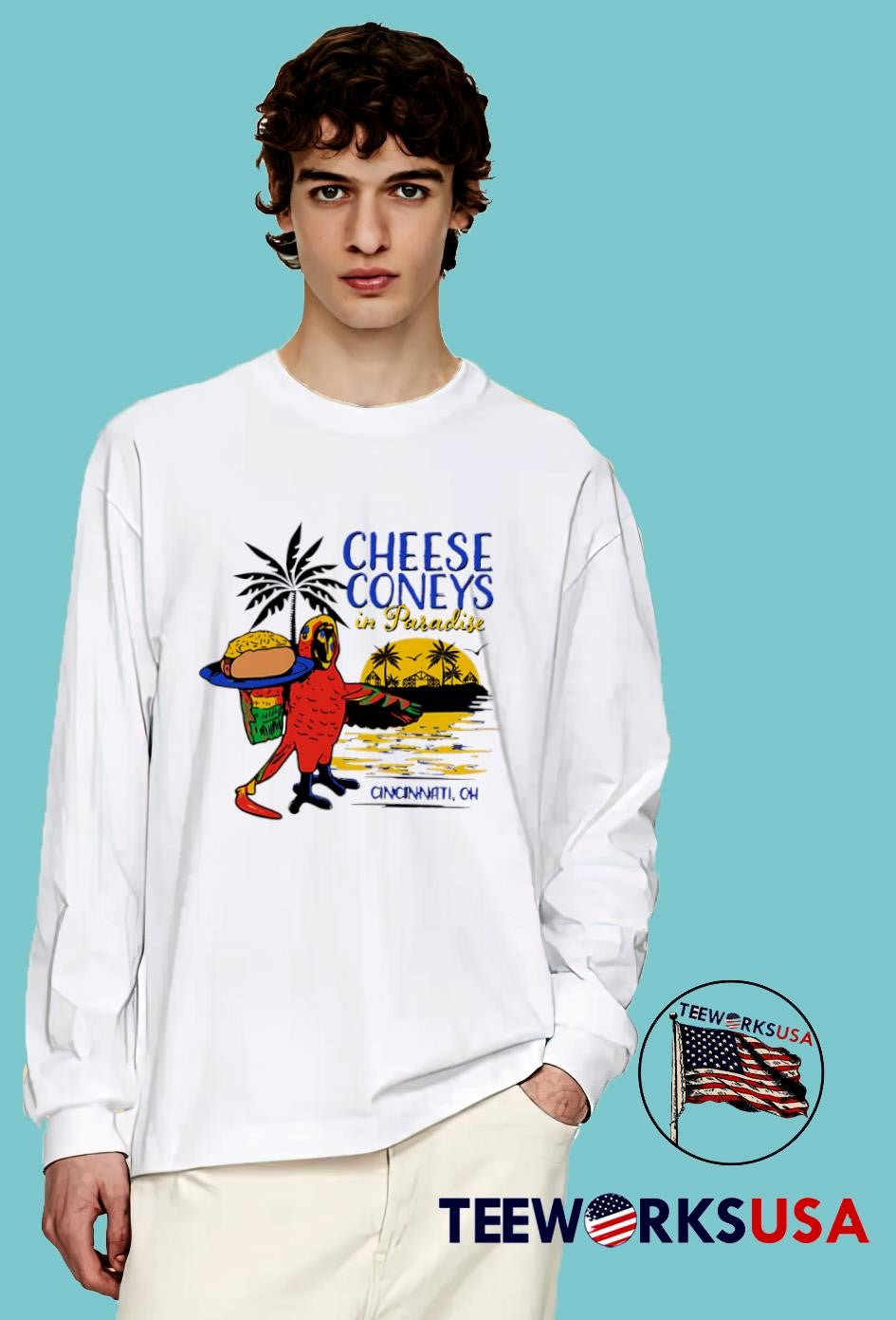 Cheese Coney In Paradise Cincinnati oh sunset - Adult & Kids T-Shirts, Sweatshirts & Hoodies apparel design preview 4