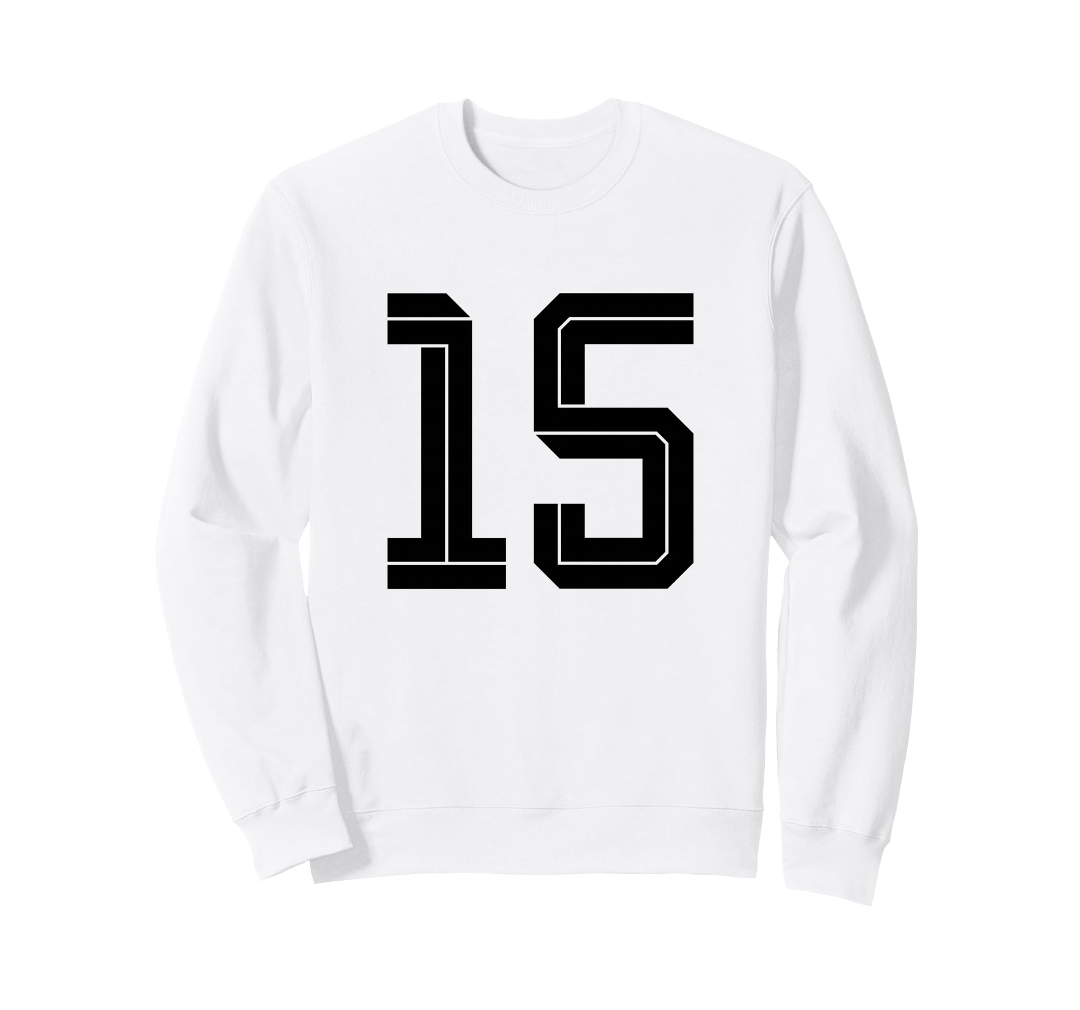 15 White Number 15 Sports Fan Soccer Sweatshirt - Custom Art Print Unisex - T-Shirt, Sweatshirt, Hoodie