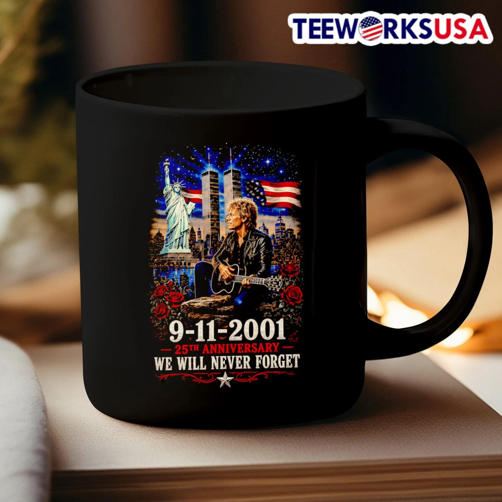 9-11-2001 25Th Anniversary We Will Never Forget Jon - Adult & Kids T-Shirts, Sweatshirts & Hoodies apparel design preview 3