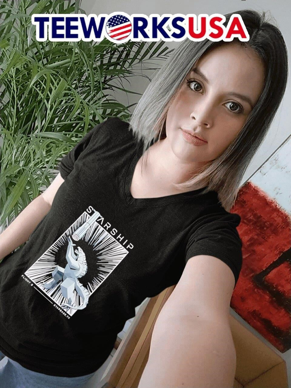 Starship Flight 5 Godzilla - Adult & Kids T-Shirts, Sweatshirts & Hoodies apparel design preview 4