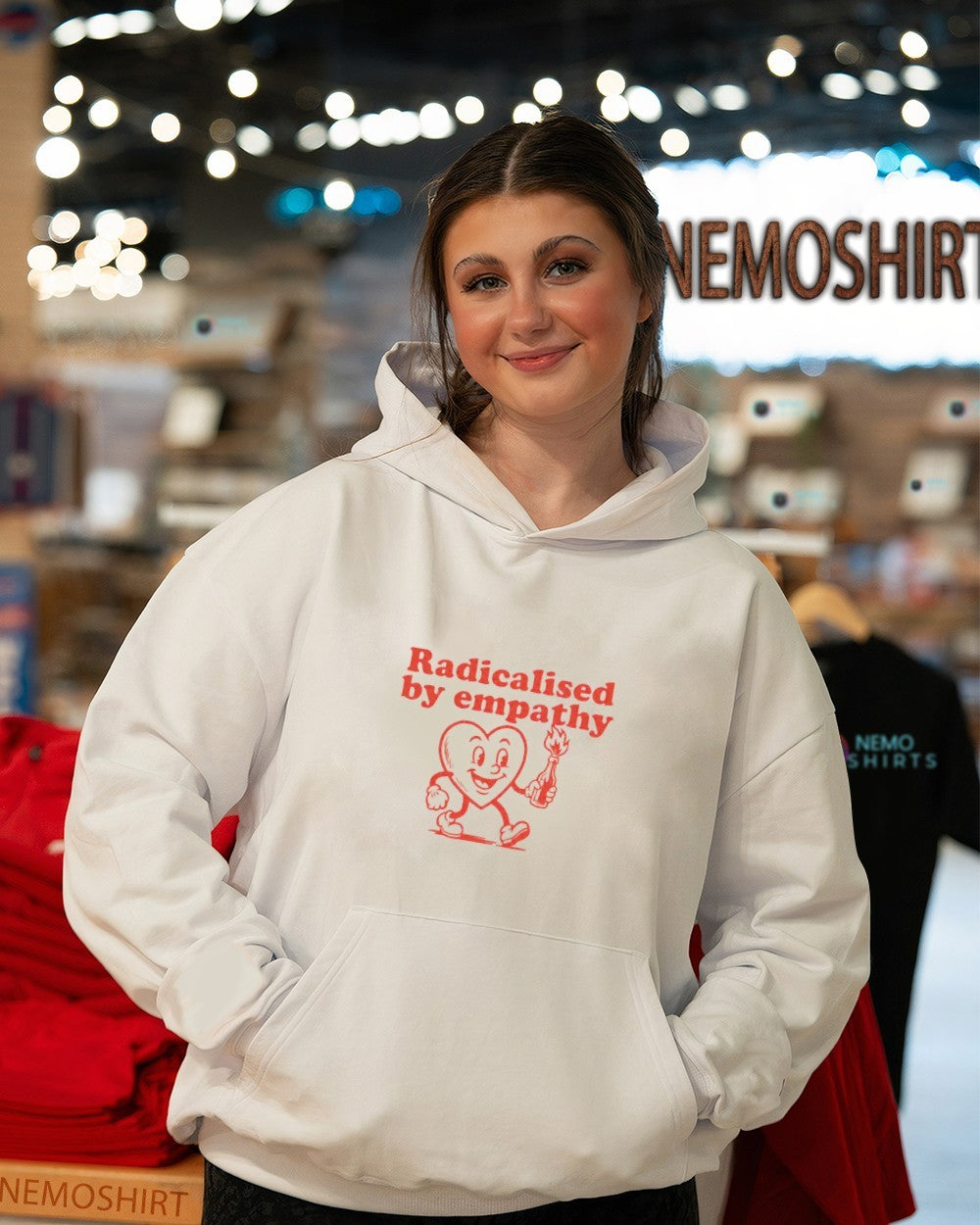 Radicalised by empathy - Adult & Kids T-Shirts, Sweatshirts & Hoodies apparel design preview 3