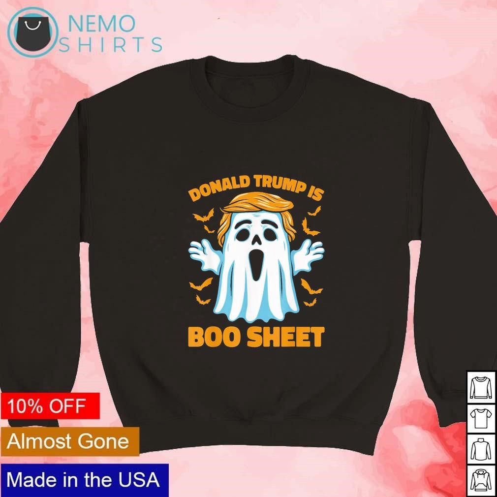 Donald Trump is boo sheet Halloween - Adult & Kids T-Shirts, Sweatshirts & Hoodies apparel design preview 3