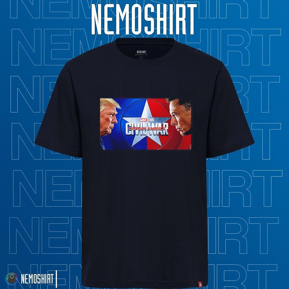Captain America Trump and Elon Civil War - Adult & Kids T-Shirts, Sweatshirts & Hoodies product image 1