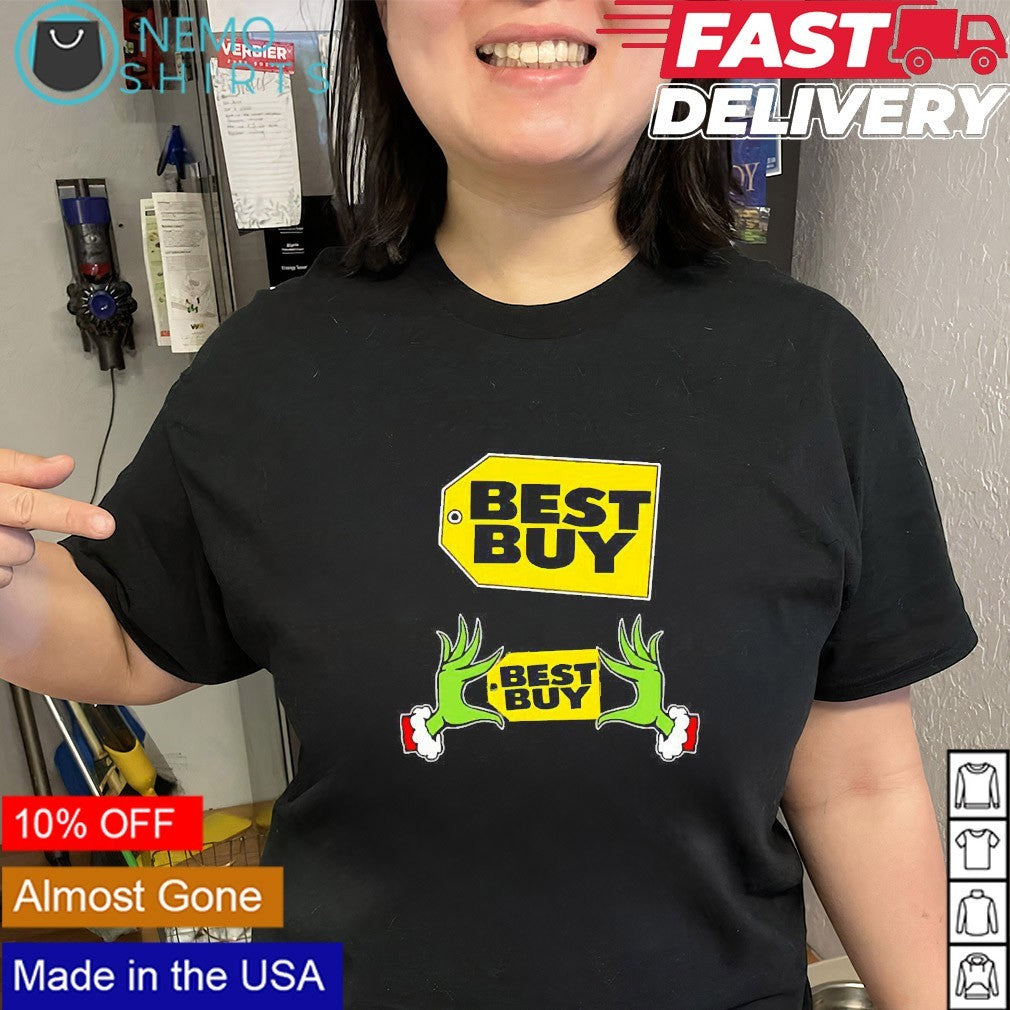 Grinch hands Best buy Christmas - Adult & Kids T-Shirts, Sweatshirts & Hoodies apparel design preview 3