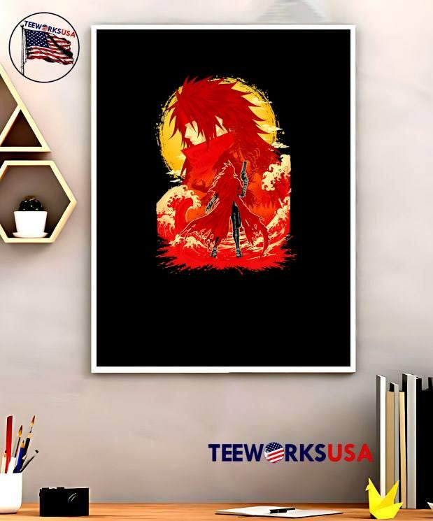 Vincent Valentine Final Fantasy VII action anime - Adult & Kids T-Shirts, Sweatshirts & Hoodies apparel design preview 5