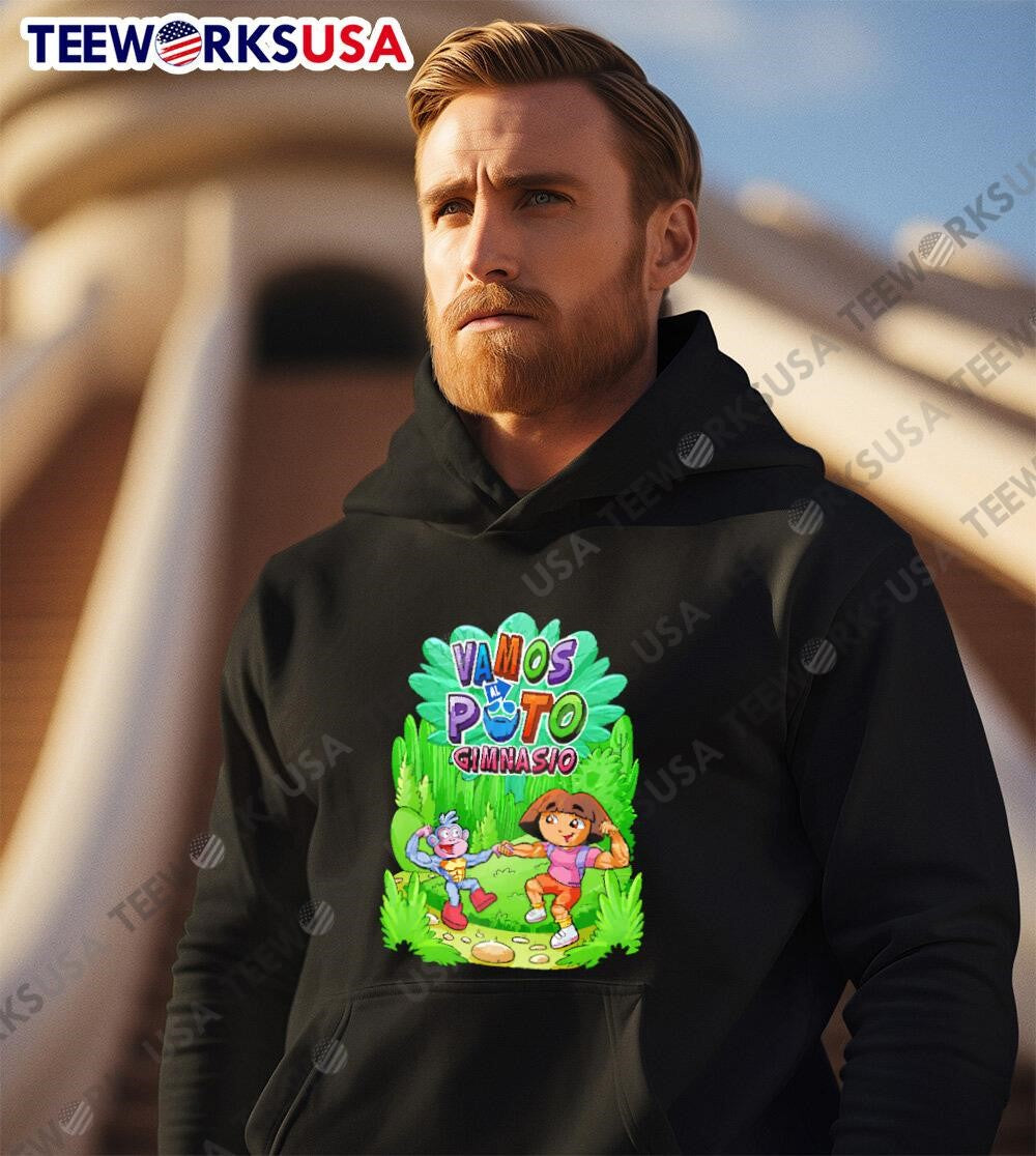 Vamos Al Puto Gimnasio cartoon funny - Adult & Kids T-Shirts, Sweatshirts & Hoodies apparel design preview 3