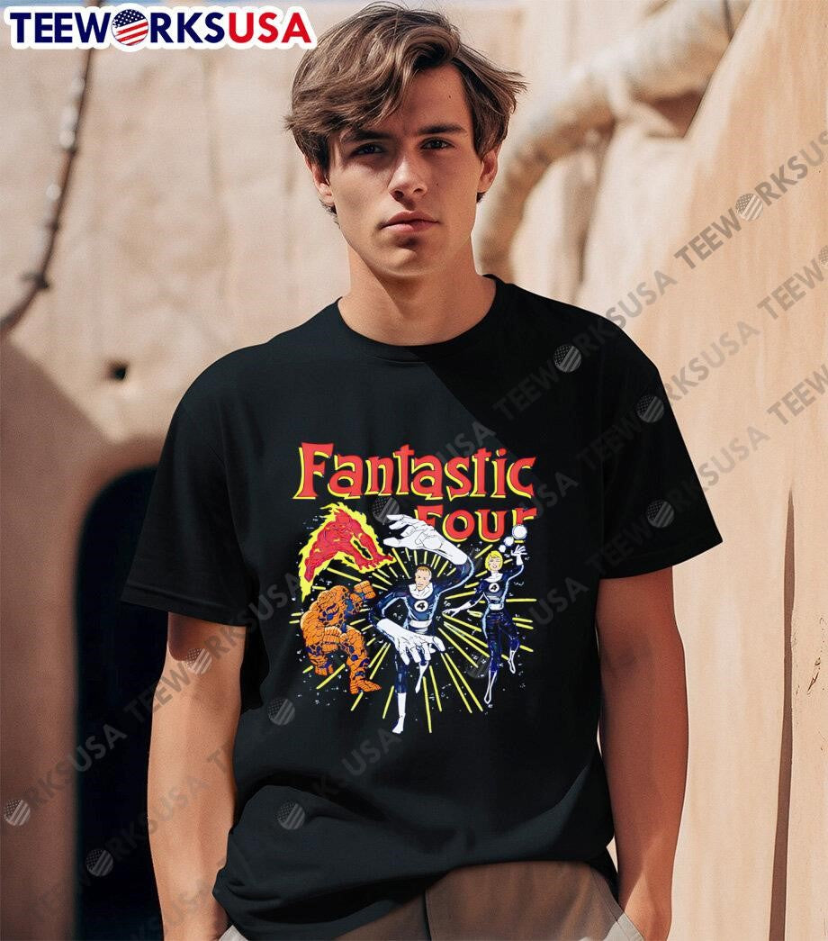 Fantastic Four Characters cartoon - Adult & Kids T-Shirts, Sweatshirts & Hoodies apparel design preview 1