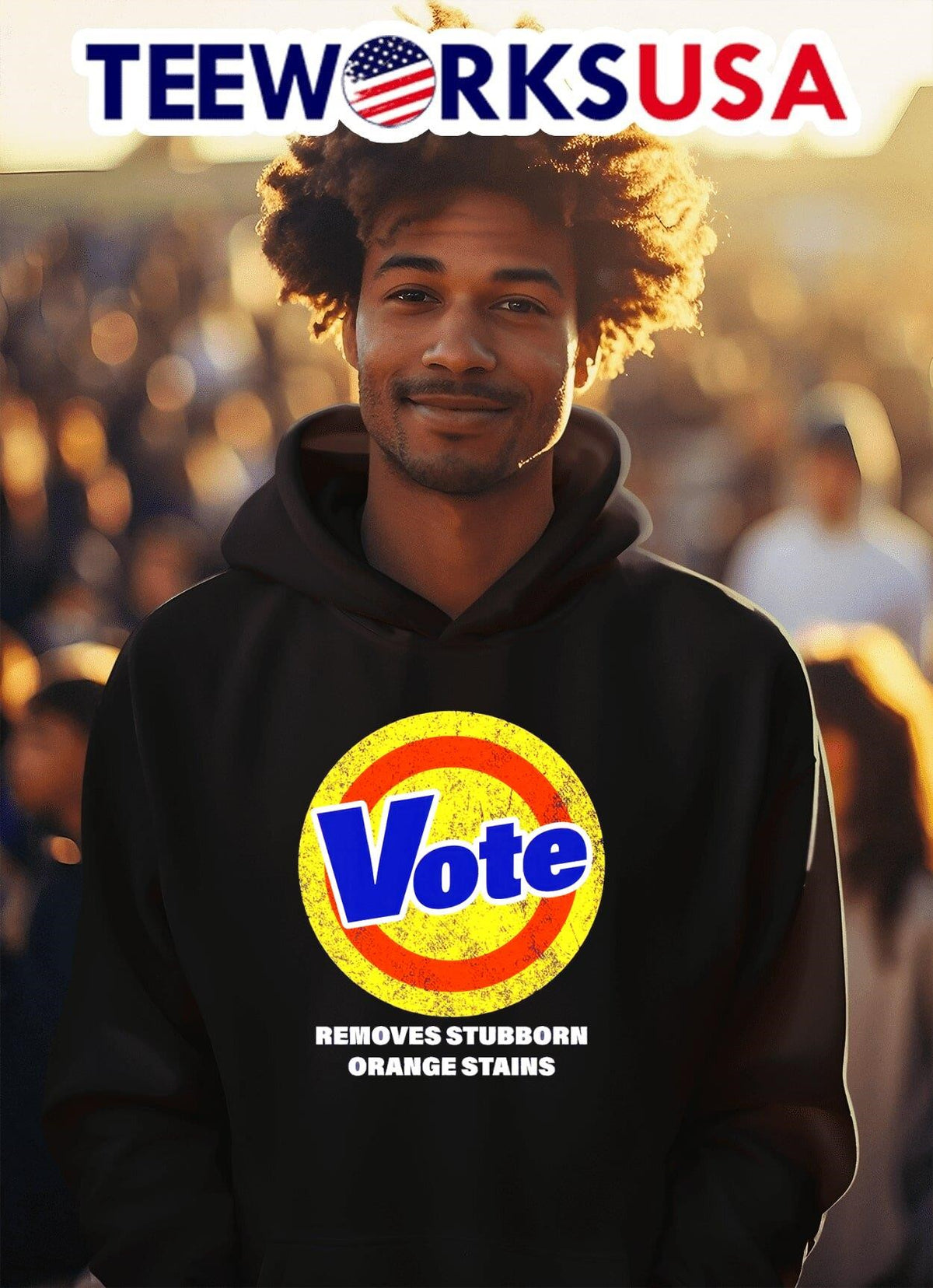 Vote removes stubborn orange stains - Adult & Kids T-Shirts, Sweatshirts & Hoodies apparel design preview 2