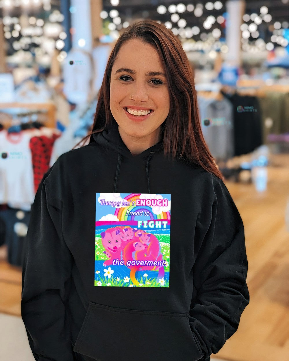 Therapy isn't enough I need to fight the government - Adult & Kids T-Shirts, Sweatshirts & Hoodies apparel design preview 3