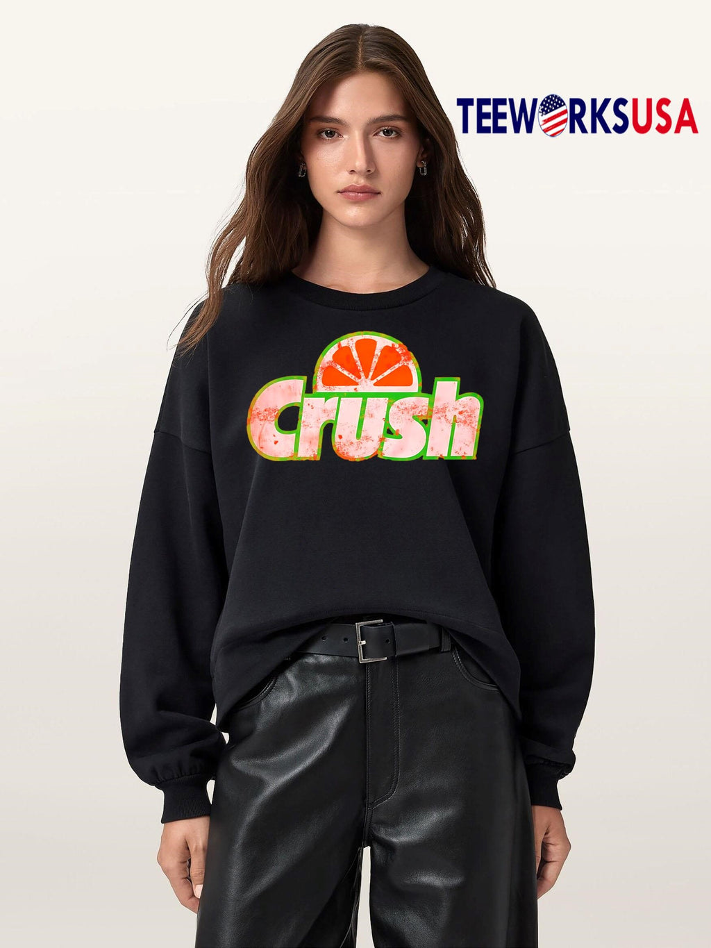 Faded Orange Crush Soda retro - Adult & Kids T-Shirts, Sweatshirts & Hoodies apparel design preview 5