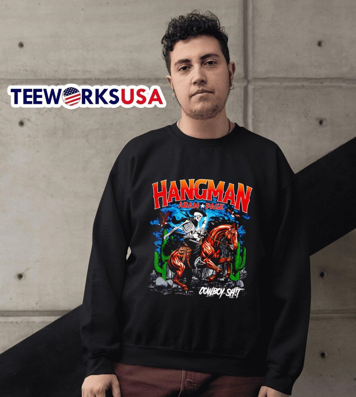 Hangman Adam Page Cowboy Shit Forever - Adult & Kids T-Shirts, Sweatshirts & Hoodies apparel design preview 6