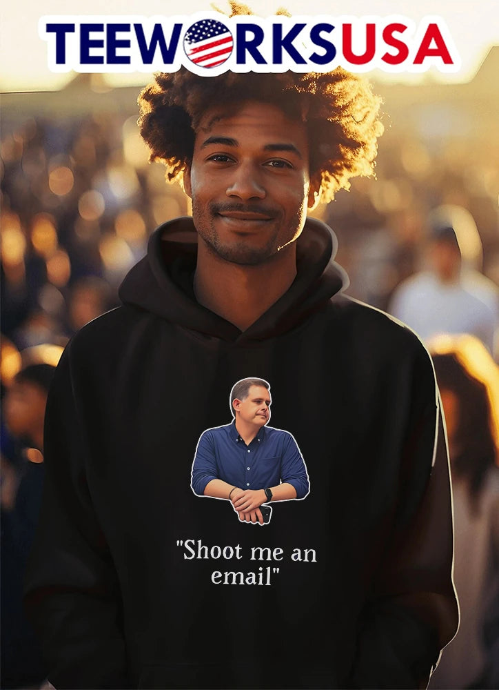 'Shoot Me An Email' Man - Adult & Kids T-Shirts, Sweatshirts & Hoodies apparel design preview 3